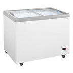 Congélateur coffre à glaces 284 Litres avec éclairage LED et roulettes