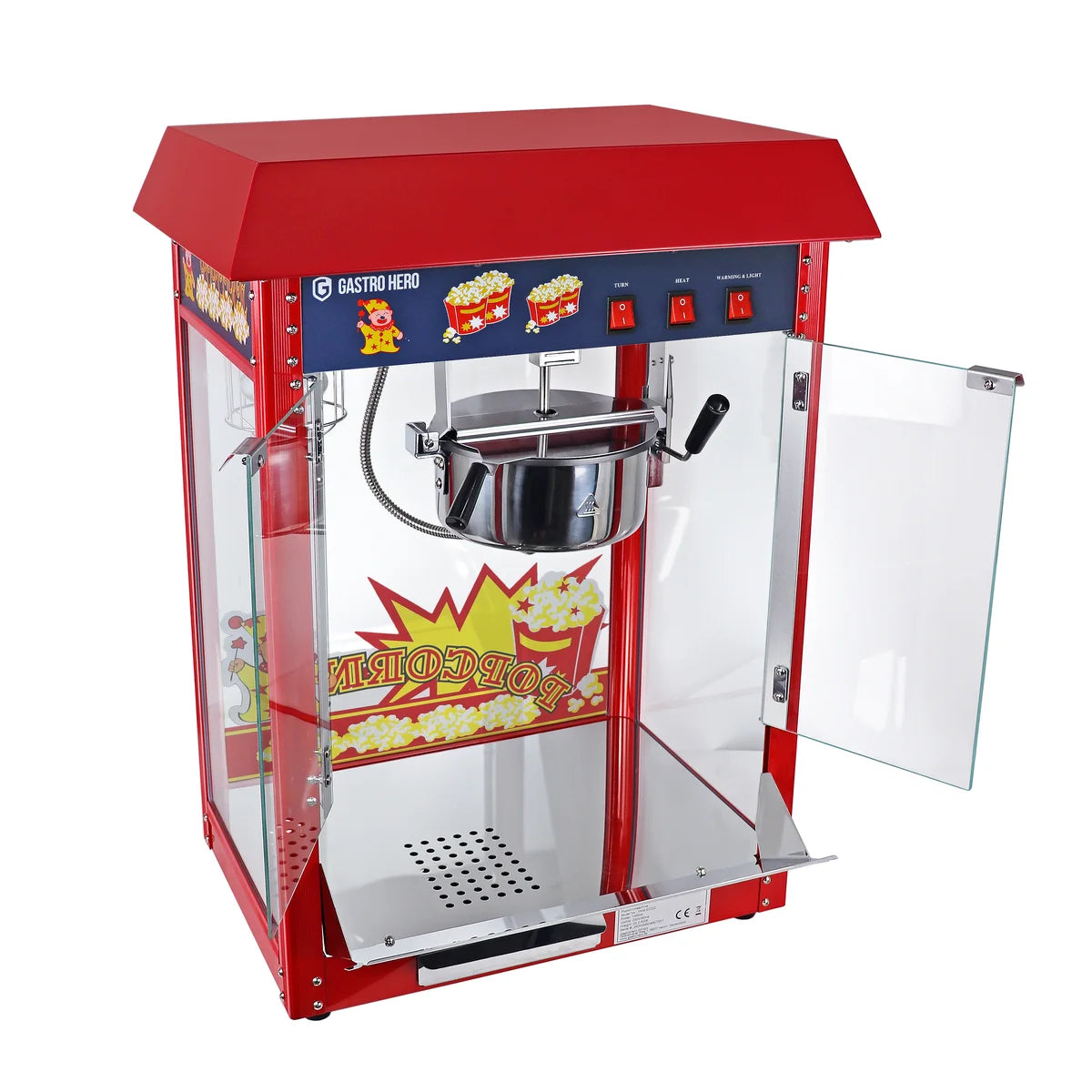 Popcornmaschine ECO 5 kg/h mit 1 Kessel