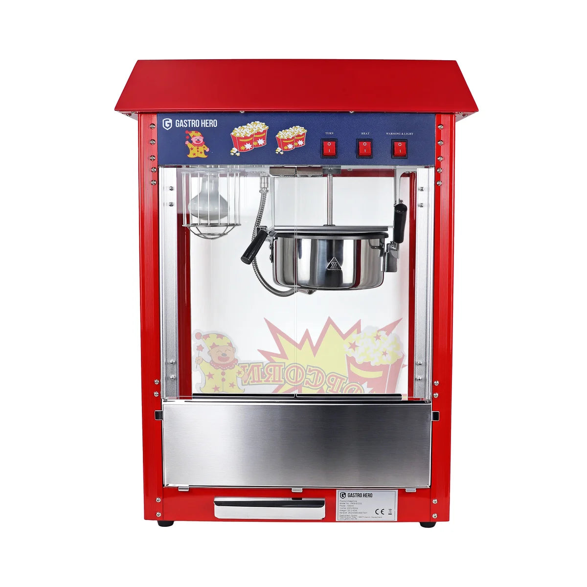Popcornmaschine ECO 5 kg/h mit 1 Kessel