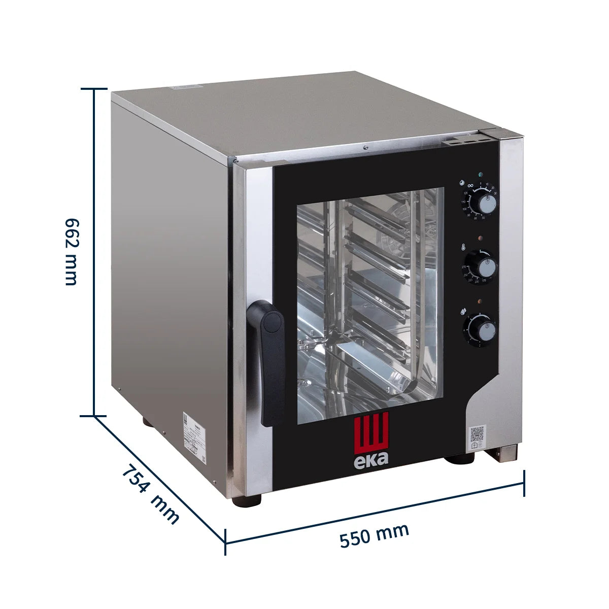 Four à convection ventilée Tecnoeka Evolution Next EKF 523 N T UD, 5 x GN 2/3, vapeur directe, commande tactile