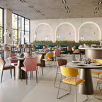 Feros Restaurantstuhl Louis, Schwarz, Kunstleder gepolstert