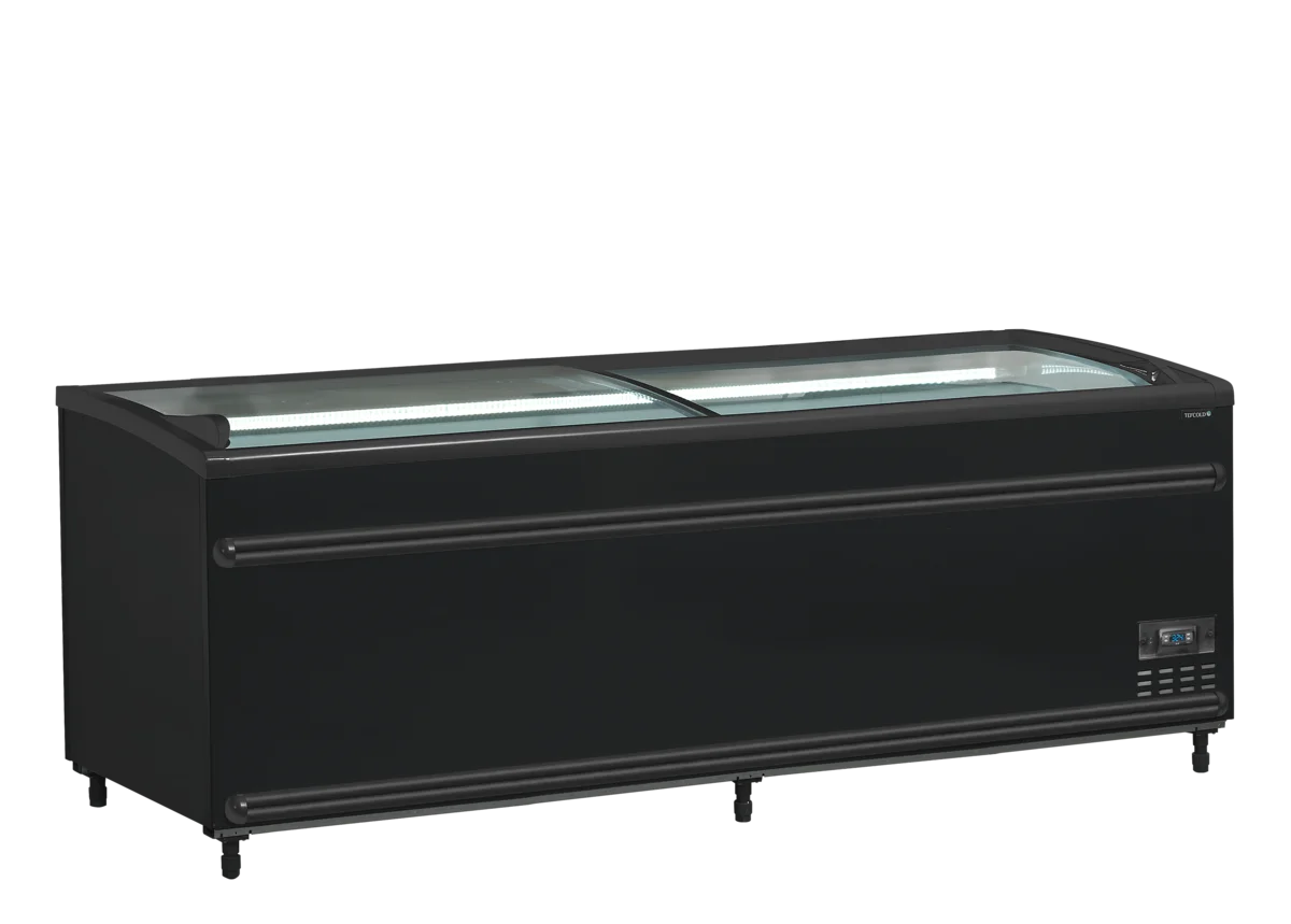 Réfrigérateur / congélateur de supermarché Tefcold SFI210B-CF VS, noir