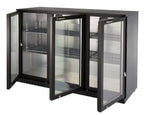 Barkühlschrank ECO 350 mit Klapptüren schwarz, LED Beleuchtung, unterbaubar