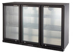 Barkühlschrank ECO 350 mit Klapptüren schwarz, LED Beleuchtung, unterbaubar