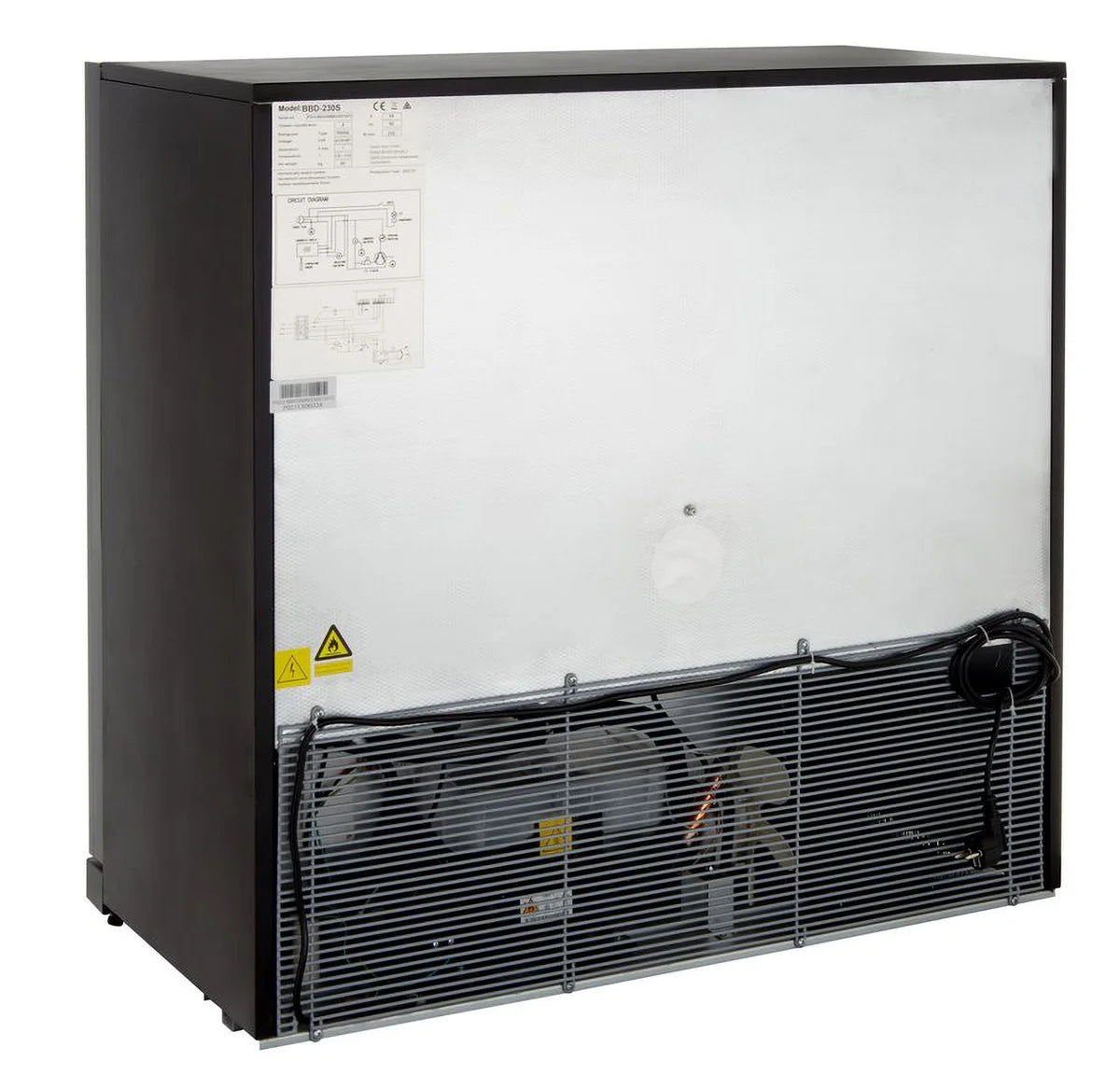 Barkühlschrank ECO 230 mit Schiebetüren schwarz, LED Beleuchtung, unterbaubar