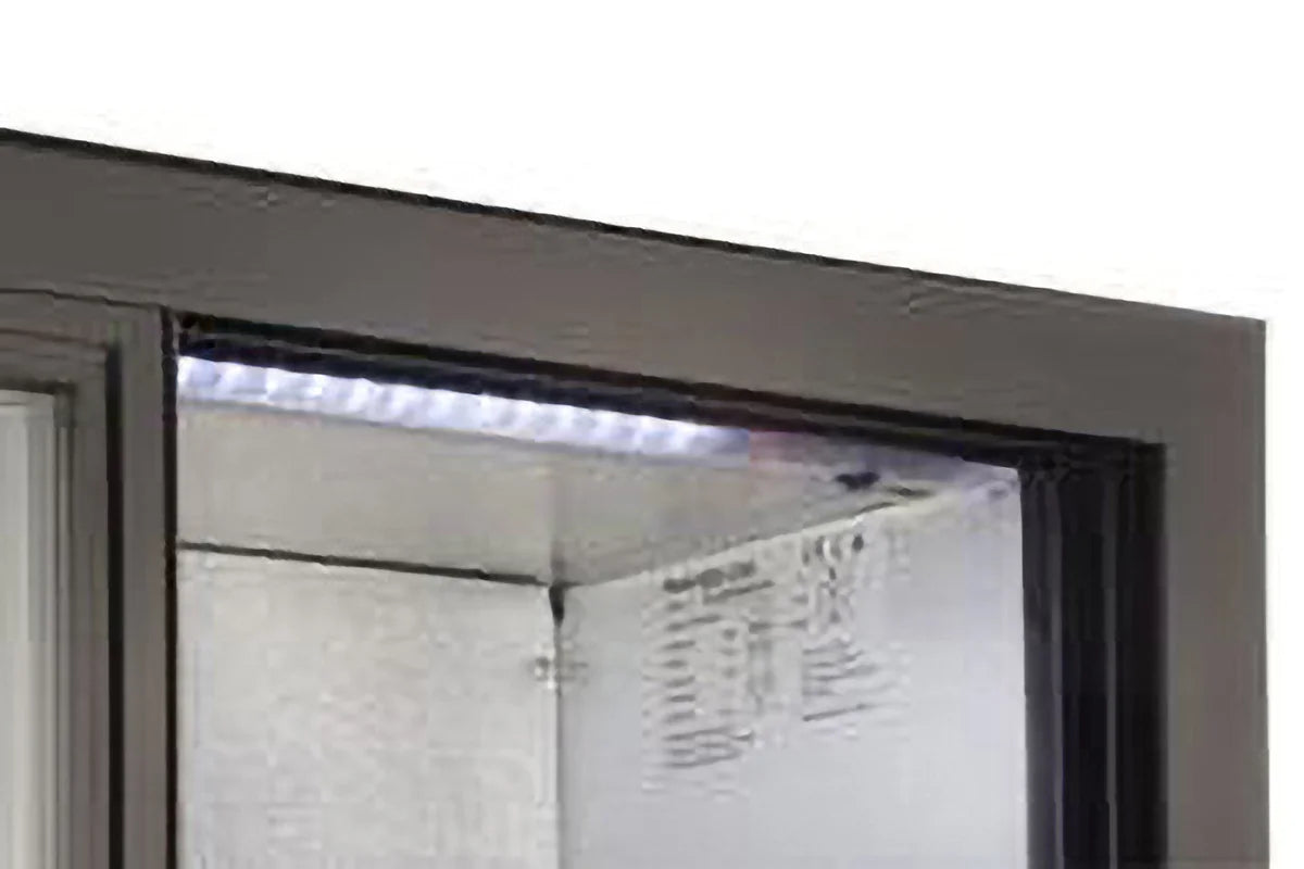 Barkühlschrank ECO 230 mit Schiebetüren schwarz, LED Beleuchtung, unterbaubar