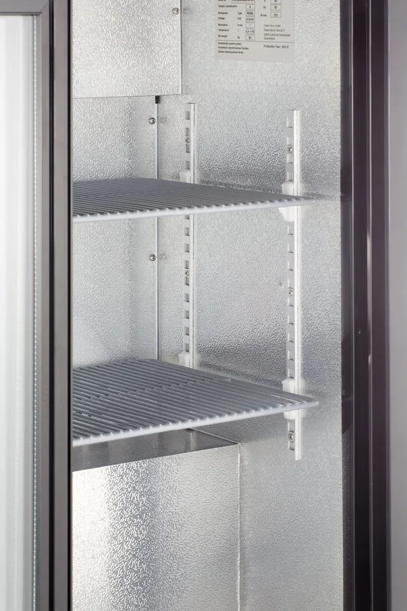 Barkühlschrank ECO 230 mit Schiebetüren schwarz, LED Beleuchtung, unterbaubar