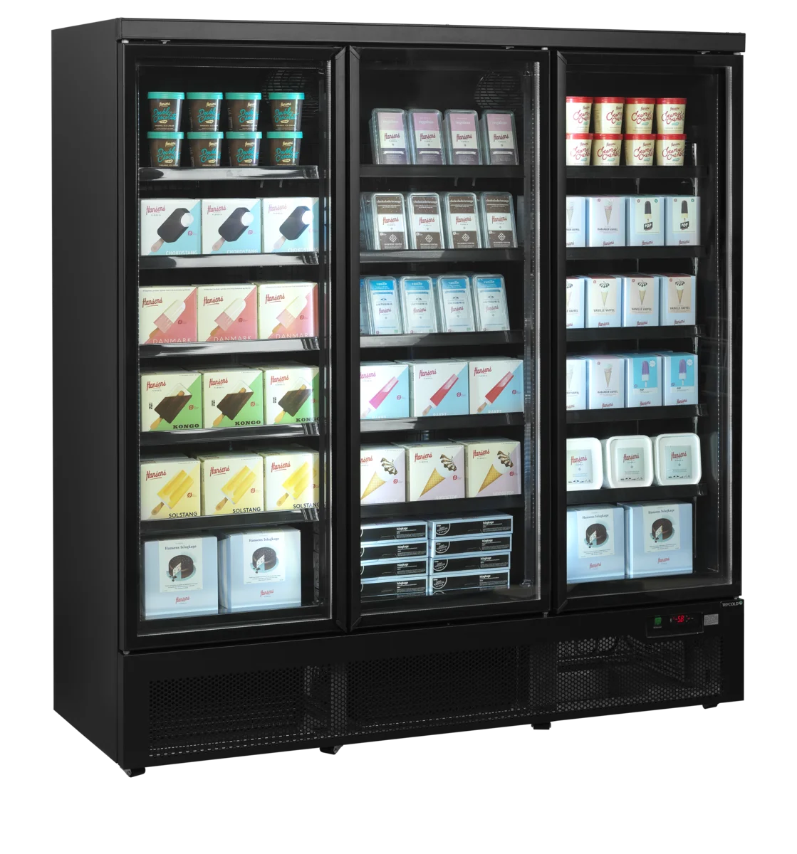 Tefcold Displaygefrierschrank Atom Maxi F3DBB, schwarz