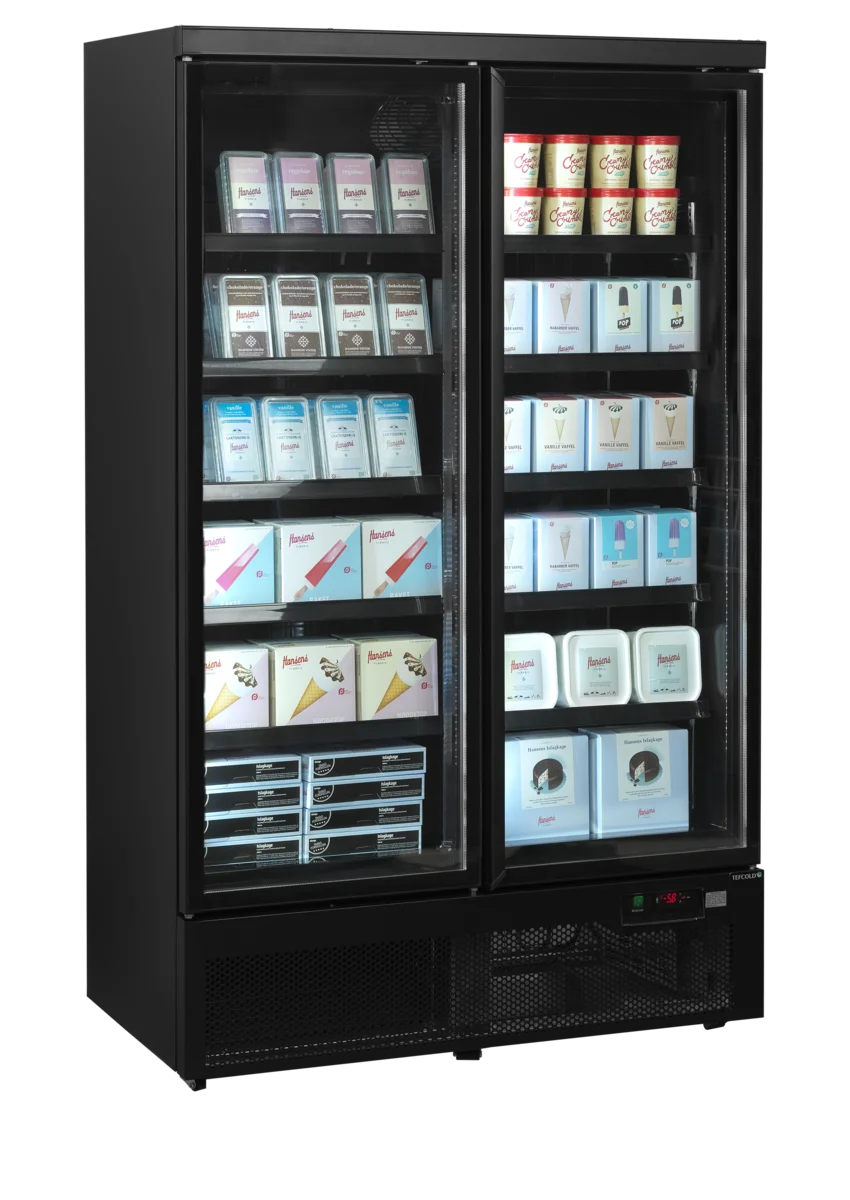 Tefcold Displaygefrierschrank Atom Maxi F2DBB, schwarz