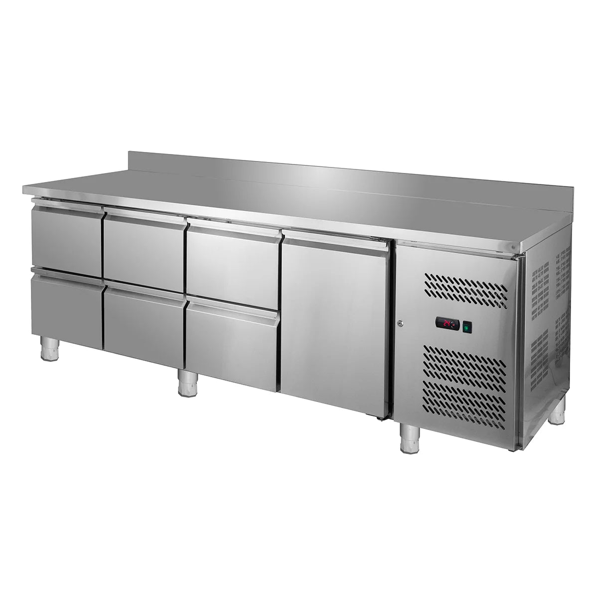 Kühltisch ECO 1/6 mit Aufkantung - GN 1/1