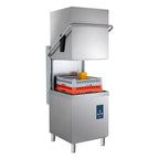 Lave-vaisselle à capot ECO 54 SLE 50x50 cm (dimensions du panier), avec doseur de détergent et de produit de rinçage, avec pompe de vidange & adoucisseur, Fabriqué en Europe, 400 Volt