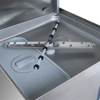 Lave-vaisselle à capot ECO 54 SLE 50x50 cm (dimensions du panier), avec doseur de détergent et de produit de rinçage, avec pompe de vidange & adoucisseur, Fabriqué en Europe, 400 Volt