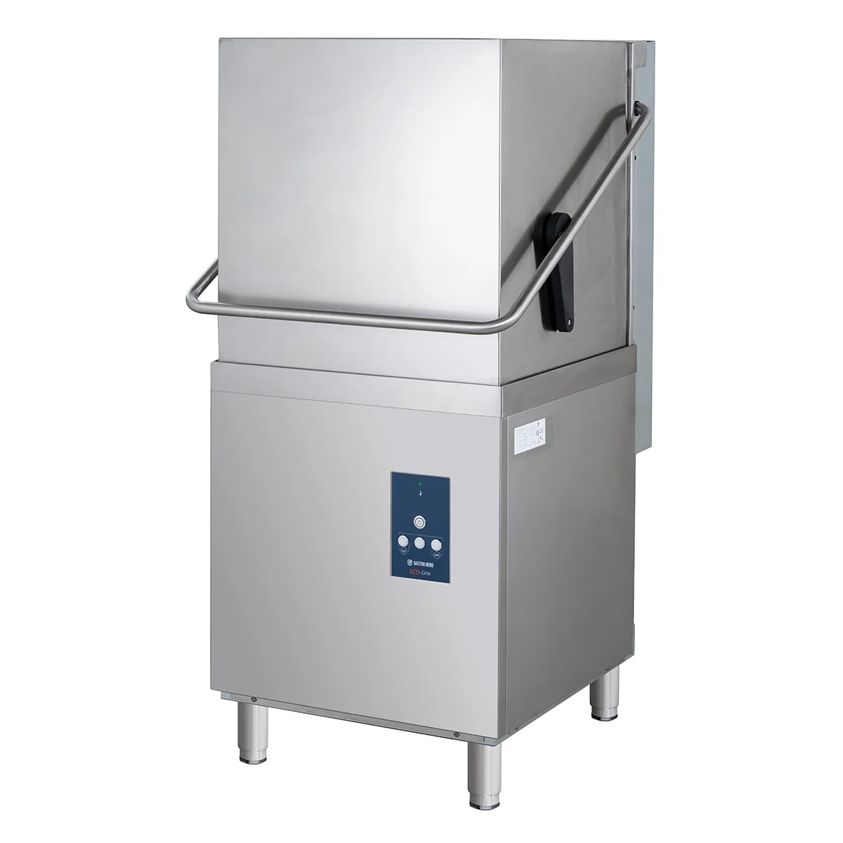 Lave-vaisselle à capot ECO 54 SLE 50x50 cm (dimensions du panier), avec doseur de détergent et de produit de rinçage, avec pompe de vidange & adoucisseur, Fabriqué en Europe, 400 Volt
