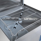 Haubenspülmaschine ECO 54 SLE 50x50 cm Korbmaß, mit Reiniger- & Klarspüldosierer, mit Ablaufpumpe & Enthärter, Made in Europe, 400 Volt