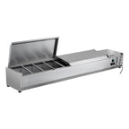 Vitrine réfrigérée de comptoir ECO 9 x GN 1/4 en inox