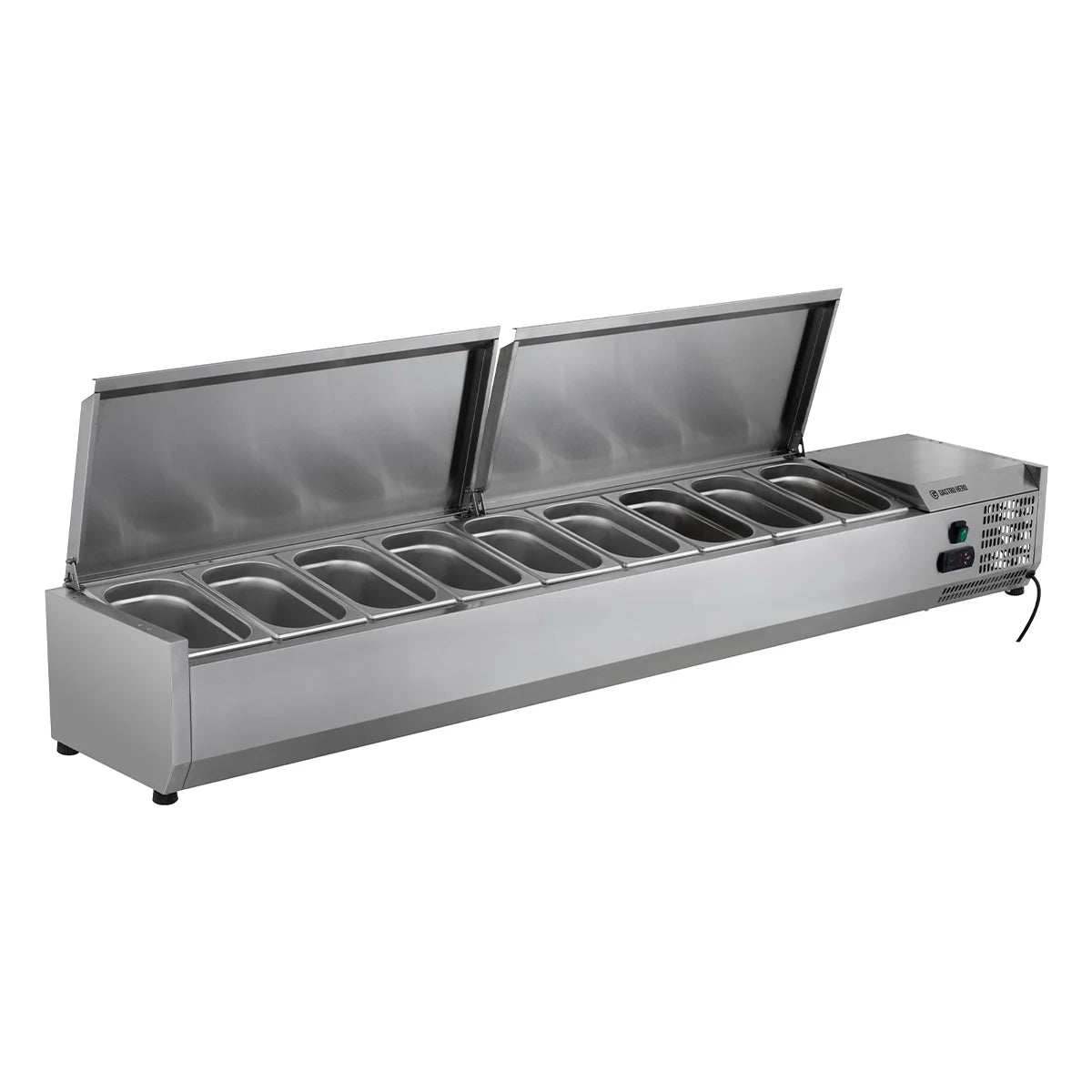 Vitrine réfrigérée de comptoir ECO 9 x GN 1/4 en inox