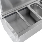 Vitrine réfrigérée de comptoir ECO 8 x GN 1/4 en inox