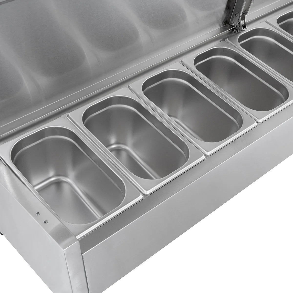 Vitrine réfrigérée de comptoir ECO 9 x GN 1/4 en inox