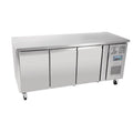 Table réfrigérée Polar Série U 3 portes 417 litres sur roulettes