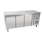 Table réfrigérée Polar Série U 3 portes 417 litres sur roulettes