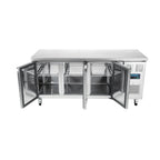 Table réfrigérée Polar Série U 3 portes 417 litres sur roulettes