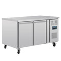 Table réfrigérée pâtissière Polar Série U EN 60 x 40 (600 x 400 mm) 2 portes 427 litres sur roulettes