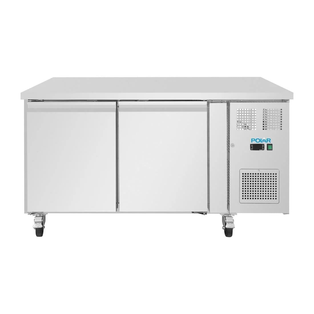 Table réfrigérée pâtissière Polar Série U EN 60 x 40 (600 x 400 mm) 2 portes 427 litres sur roulettes