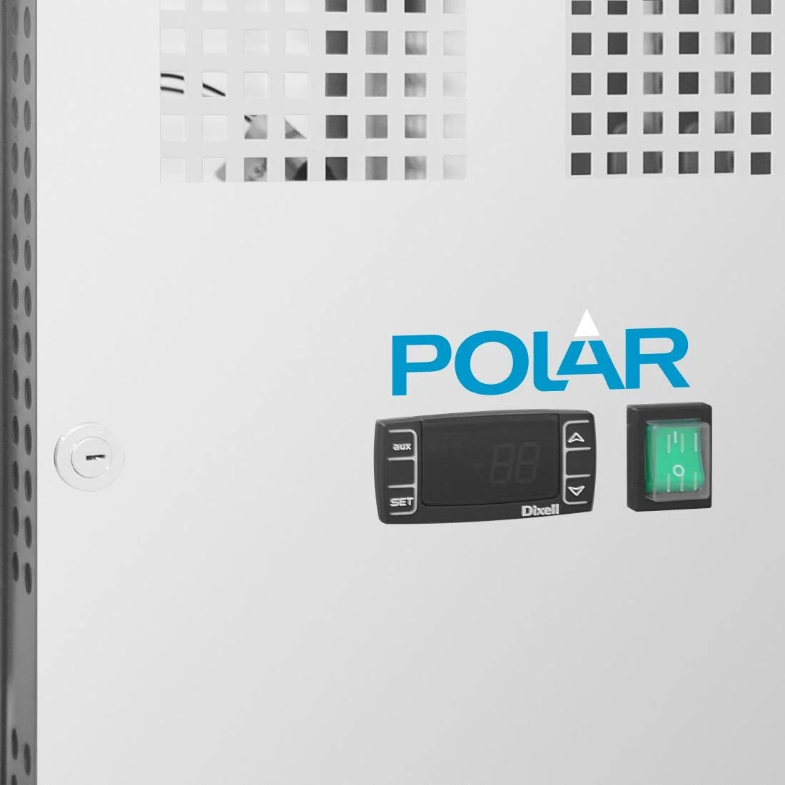 Table réfrigérée pâtissière Polar Série U EN 60 x 40 (600 x 400 mm) 2 portes 427 litres sur roulettes