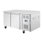 Table réfrigérée pâtissière Polar Série U EN 60 x 40 (600 x 400 mm) 2 portes 427 litres sur roulettes