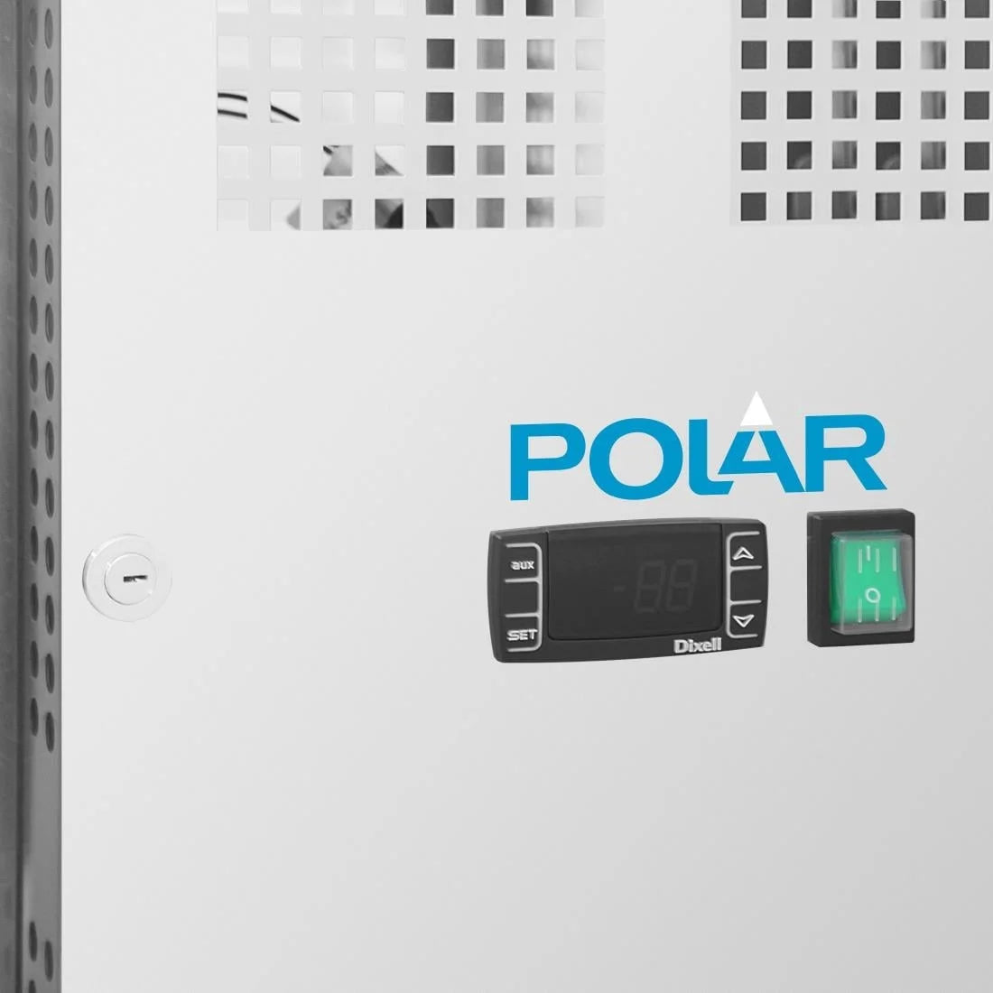 Polar U-Serie Bäckerei-Kühltisch EN 60x40 3 Türen 634 Liter auf Rollen