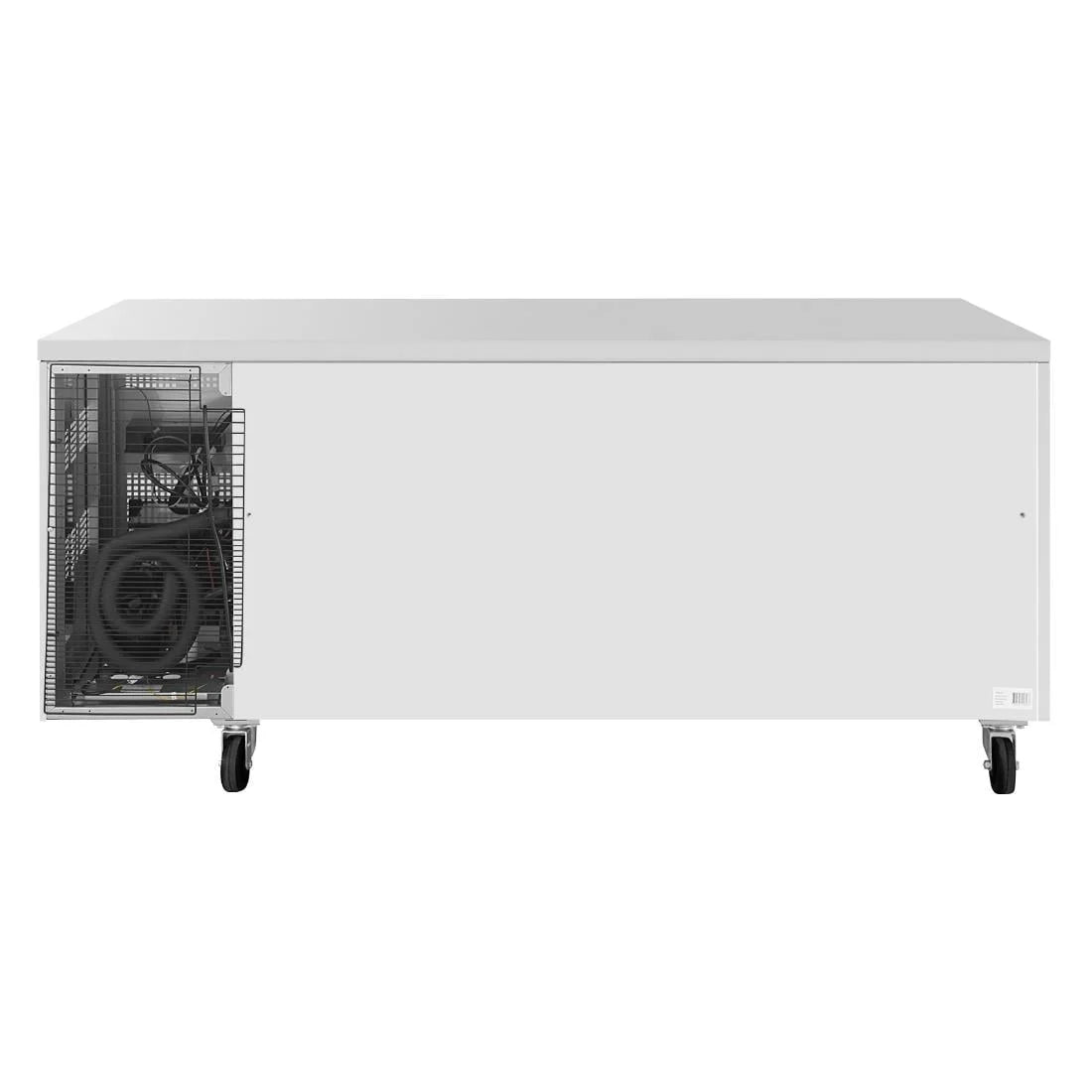 Table réfrigérée Polar Série U 4 tiroirs et 1 porte 465 litres sur roulettes
