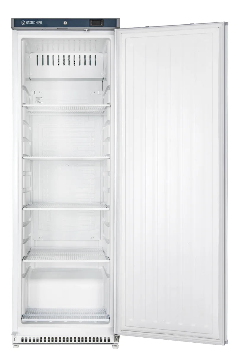 Lagerkühlschrank ECO 400, Innenraum aus Kunststoff, weiß