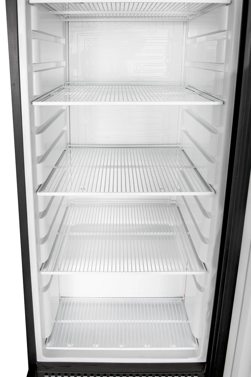 Lagerkühlschrank ECO 400, Innenraum aus Kunststoff, schwarz