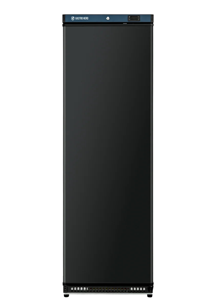 Lagerkühlschrank ECO 400, Innenraum aus Kunststoff, schwarz