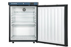 Lagerkühlschrank ECO 200, Innenraum aus Kunststoff, schwarz