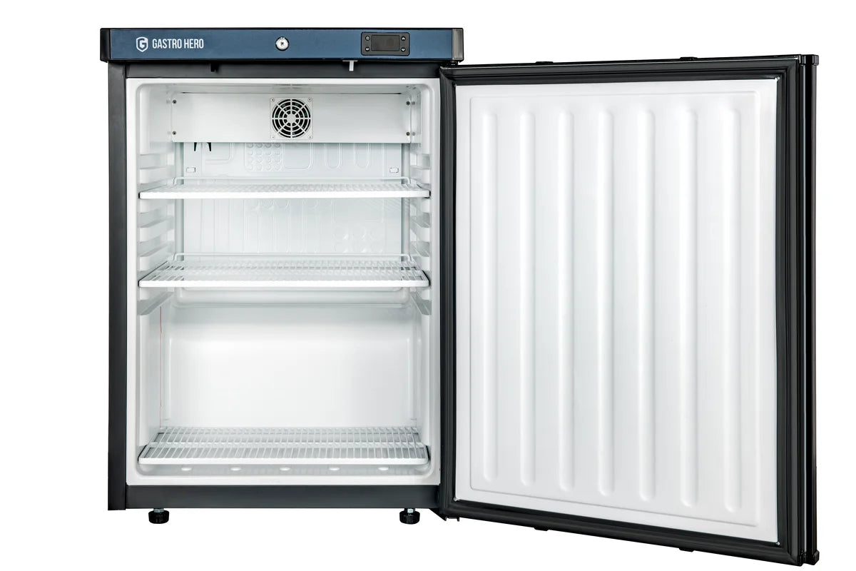 Lagerkühlschrank ECO 200, Innenraum aus Kunststoff, schwarz