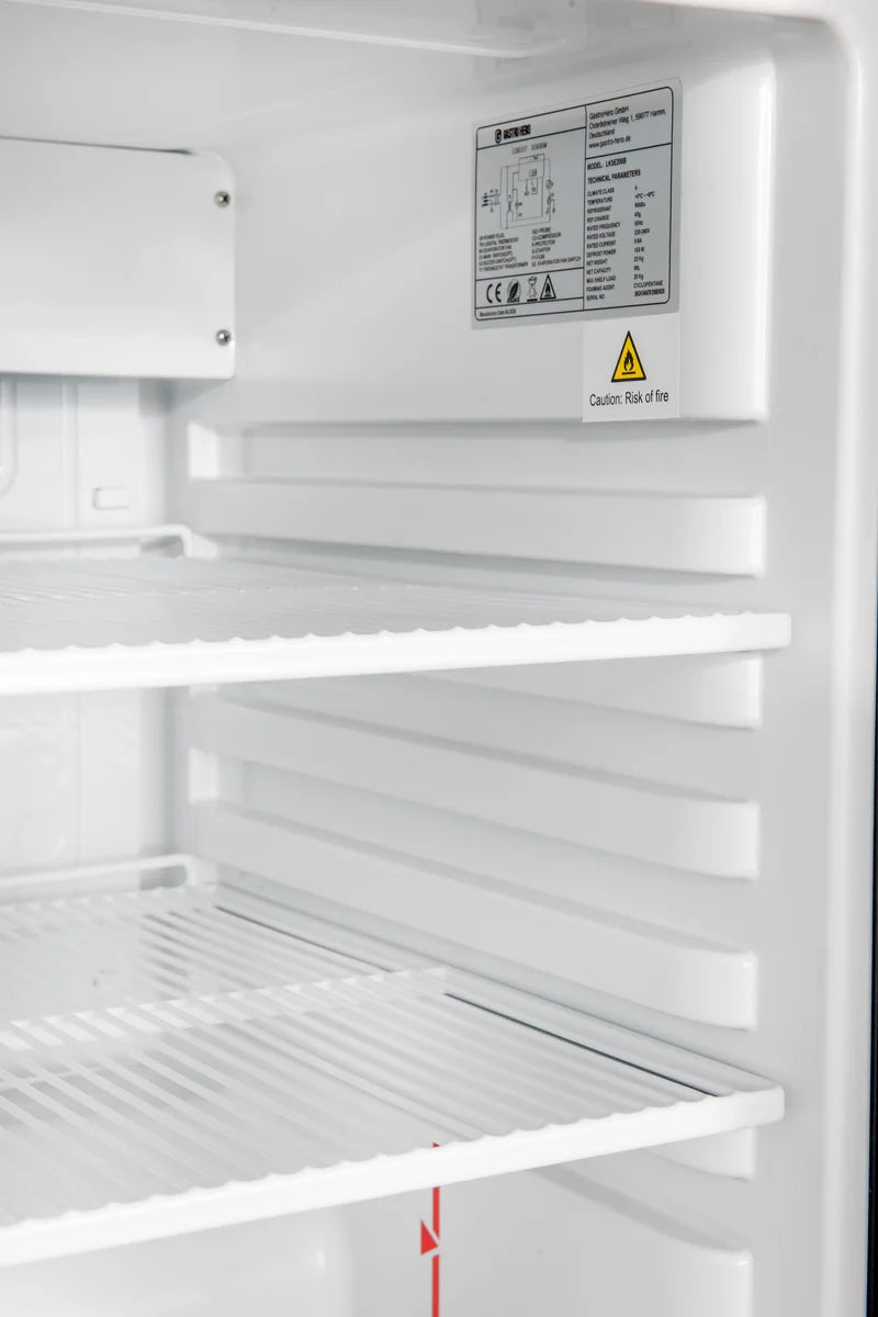 Lagerkühlschrank ECO 200, Innenraum aus Kunststoff, schwarz