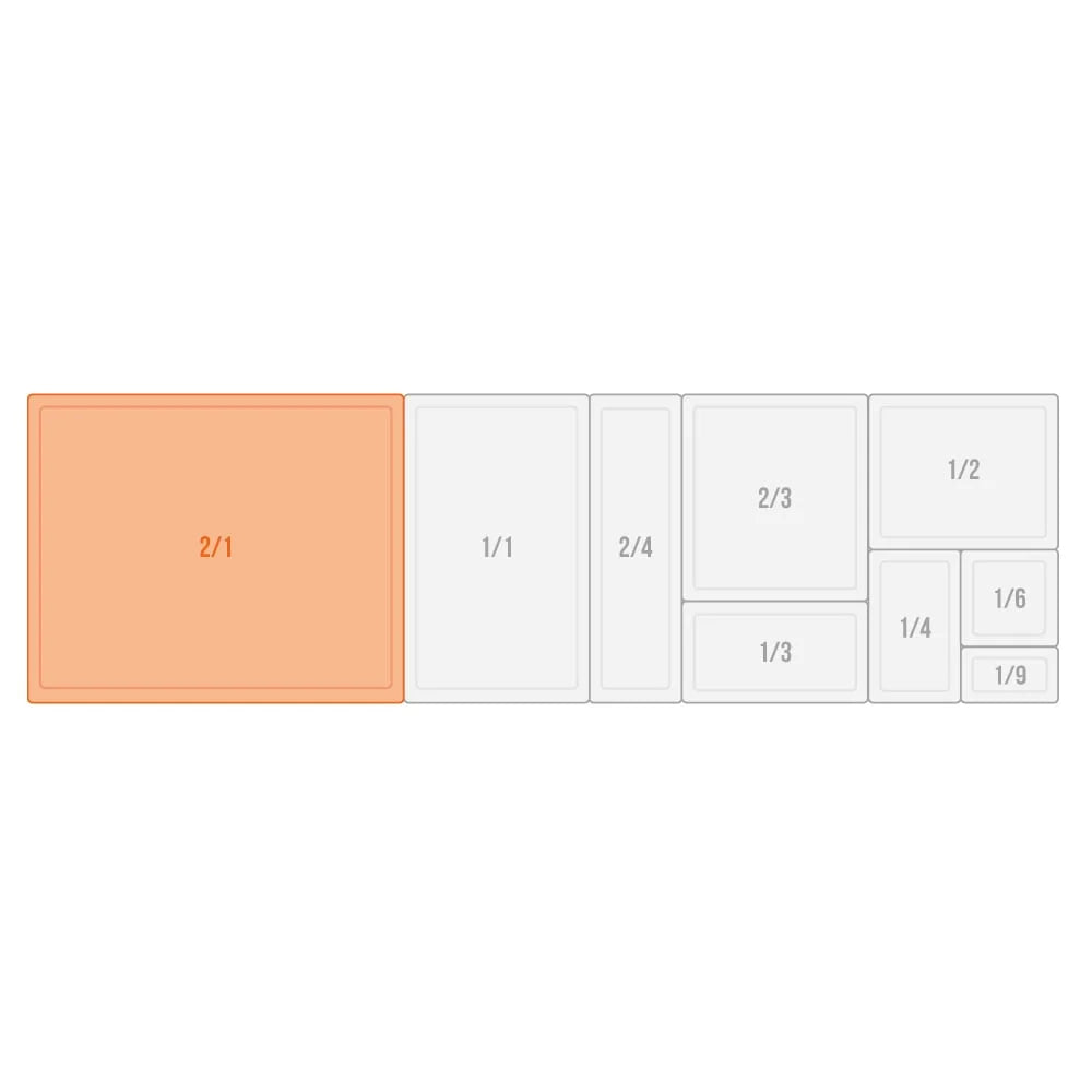 Rieber Couvercle GN en inox GN 2/1 standard avec poignée encastrée, Mod. 211