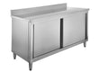 Edelstahl Arbeitsschrank Basic 180x60 mit Aufkantung 100 mm