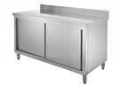 Edelstahl Arbeitsschrank Basic 180x60 mit Aufkantung 100 mm