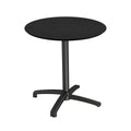 Feros X Cross Terrassentisch Schwarz gestell + Schwarz HPL Ø70 cm