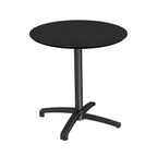 Feros X Cross Terrassentisch Schwarz gestell + Schwarz HPL Ø70 cm
