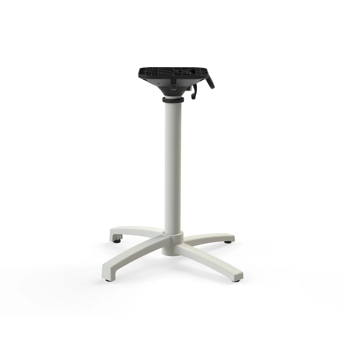Feros X Cross Terrassentisch Sand gestell + Tropical Wood HPL Ø70 cm