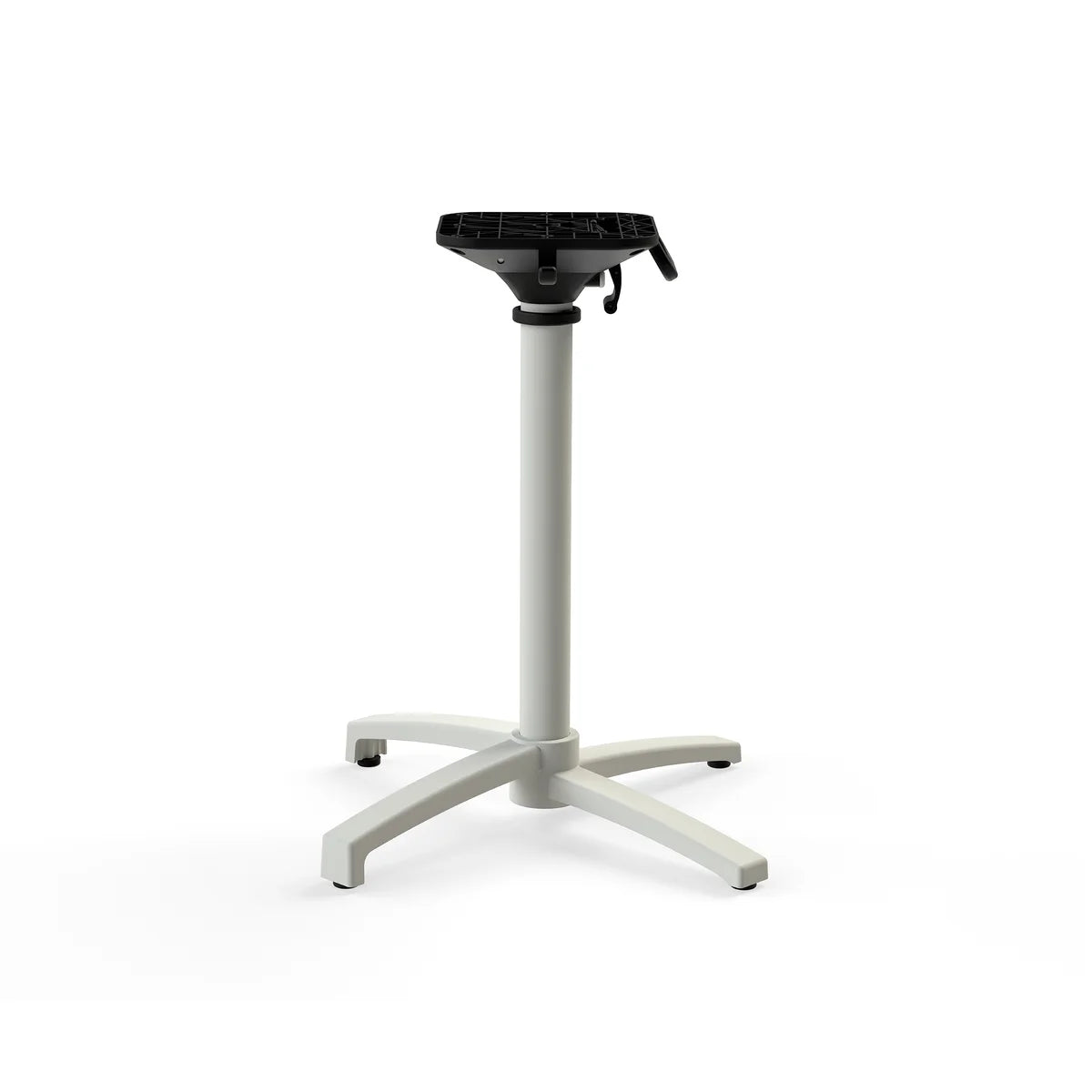 Feros X Cross Terrassentisch Sand gestell + Midnight Marble HPL Ø70 cm