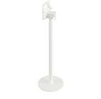 Feros Urban mange-debout avec piètement blanc + plateau HPL noir Ø70 cm