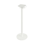 Feros Urban mange-debout avec piètement blanc + plateau HPL noir Ø70 cm