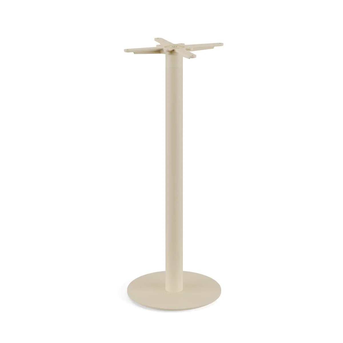 Feros Urban mange-debout avec piètement sable + plateau HPL noir Ø70 cm