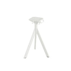 Feros Infinity Tripod Terrassentisch Weiß frame + Midnight Marble HPL 70x70 cm