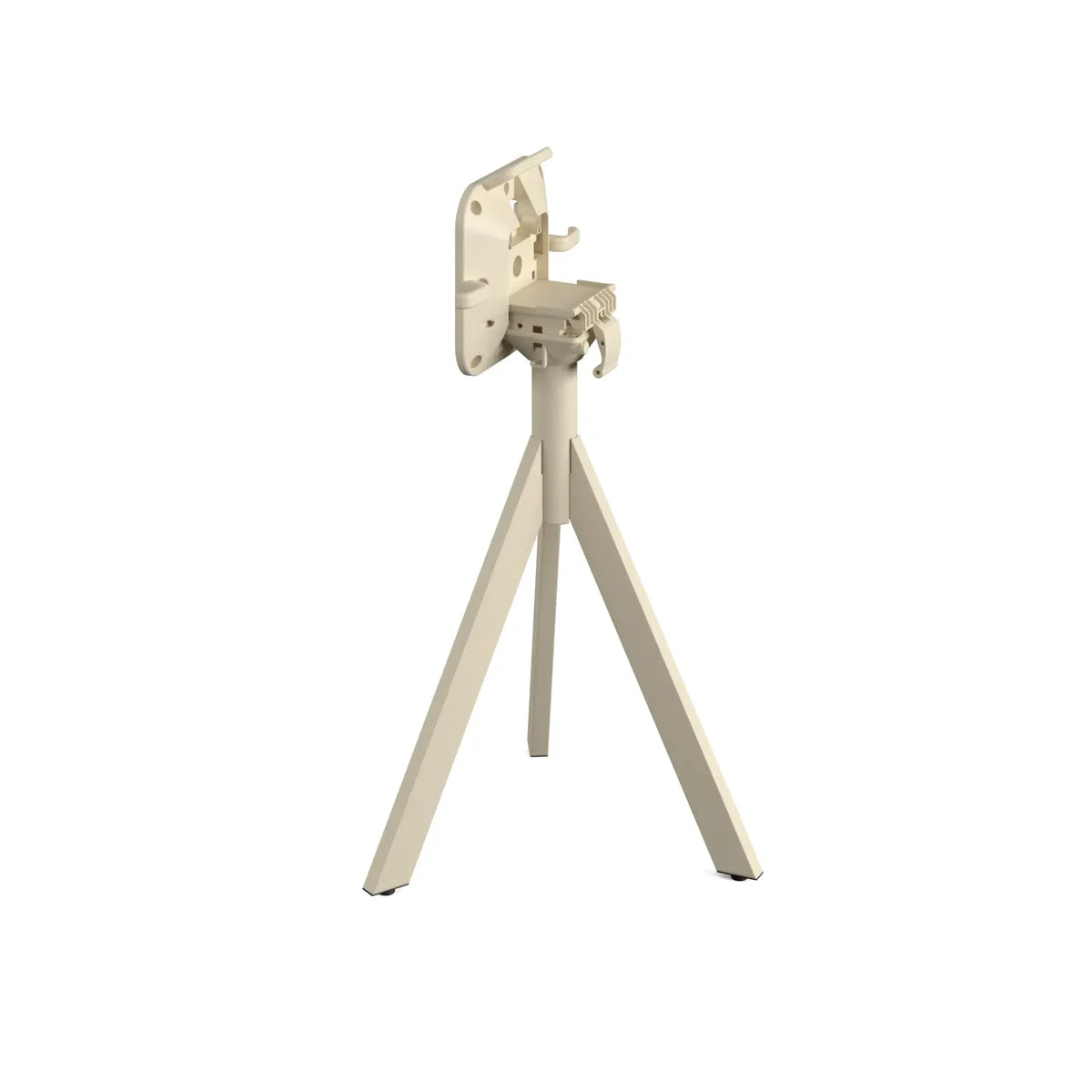 Feros Infinity Tripod Terrassentisch Sand frame + Tropical Wood HPL 70x70 cm