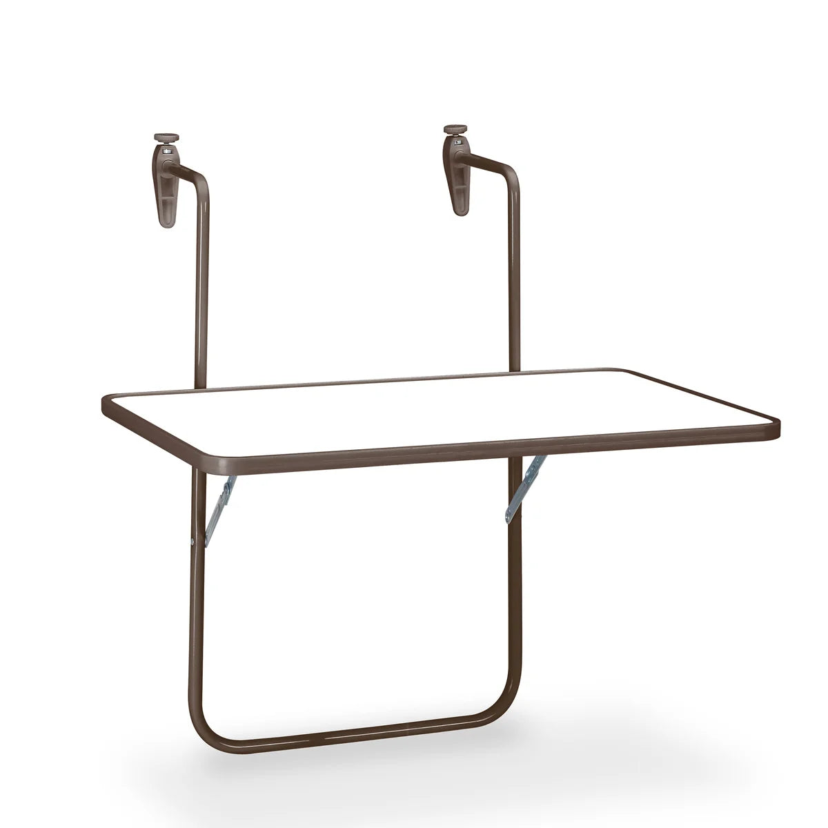 barths Boy – Balkonhängetisch 60x40 cm Braun-Weiß